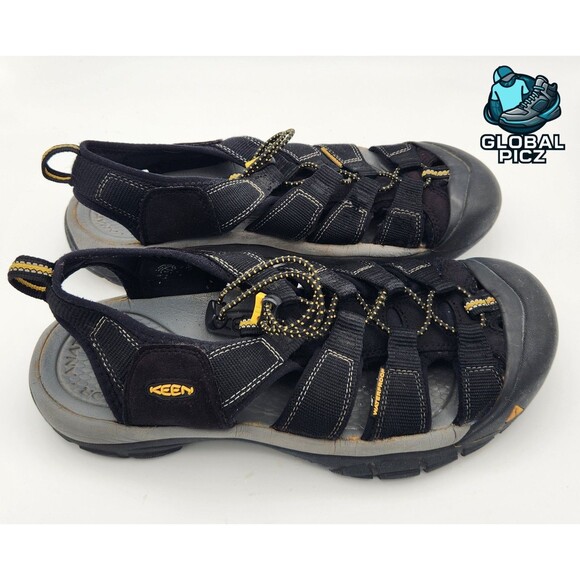 Keen Newport H2 Waterproof Hiking and Water Sandals Black Yellow Mens Size 10